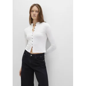 Mavi 1613695-70057 Düğme Detaylı Ekru Tişört