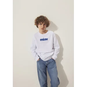 Mavi 6610031-620 Miav Baskılı Beyaz Çocuk Sweatshirt
