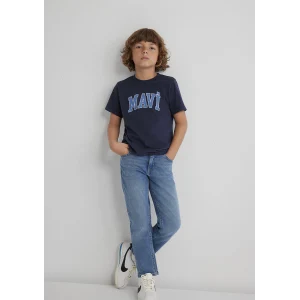Mavi 6610030-82318 Mavi Logo Baskılı Lacivert Tişört