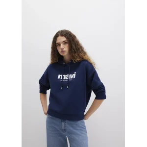 Mavi 168334-70488 Mavi Logo Baskılı Kapüşonlu Lacivert Sweatshirt