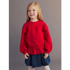 LCW Kids Kırmızı Fisto Detaylı Kız Çocuk Sweatshirt