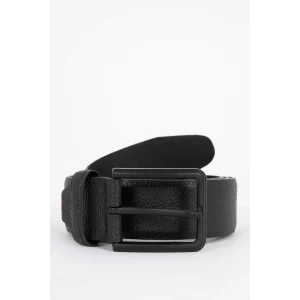 Defacto V0624 Siyah Erkek Dikdörtgen Toka Suni Deri Klasik Kemer