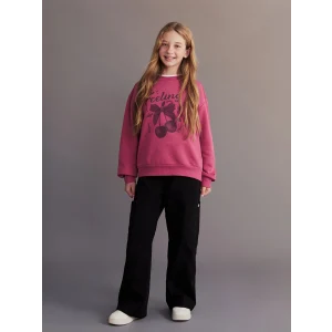 LCW Kids Siyah Beli Lastikli Kız Çocuk Pantolon