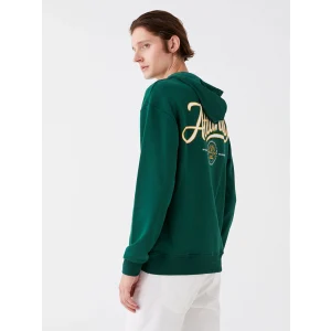 XSIDE Yeşil Uzun Kollu Baskılı Erkek Hoodie