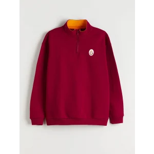 LCW Kids Kırmızı Dik Yaka Galatasaray Baskılı Erkek Çocuk Sweatshirt