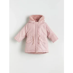 LCW Kids Pembe Kapüşonlu Kız Çocuk Mont