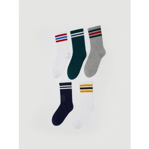 LCW Kids Karışık Çizgili Erkek Çocuk Soket Çorap 5li