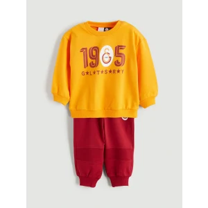 LCW baby Turuncu Galatasaray Lisanslı Erkek Bebek Sweatshirt ve Eşofman Altı