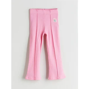 LCW Kids Pembe Beli Lastikli İspanyol Paça Kız Çocuk Tayt