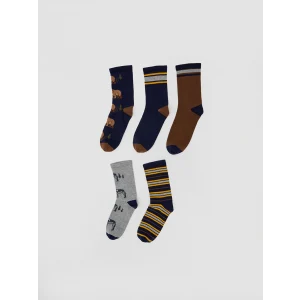 LCW Kids Karışık Desenli Erkek Çocuk Soket Çorap 5li