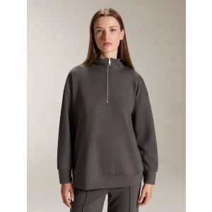 LCW Comfort Antrasit Dik Yaka Kadın Sweatshirt