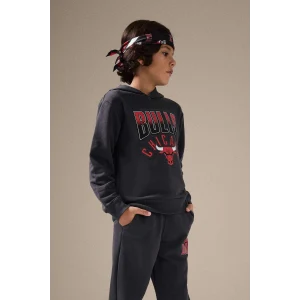 Defacto F4086A8AR31 Antrasit Erkek Çocuk NBA Chicago Bulls Kapüşonlu Sweatshirt