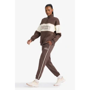 Defacto E9759AXBN335 Kahve DeFactoFit NBA New York Knicks Cepli Standart Boy Jogger Eşofman Altı