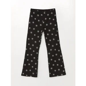 LCW Kids Siyah Beli Lastikli İspanyol Paça Kız Çocuk Tayt