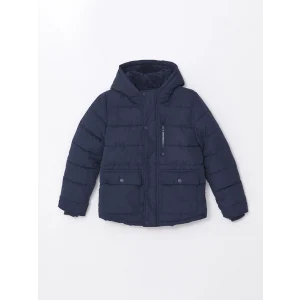 LCW Kids Lacivert Kapüşonlu Erkek Çocuk Mont