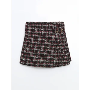 LCW Kids Siyah Beli Lastikli Tüvit Kız Çocuk Şort Etek