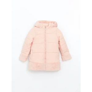 LCW Kids Pembe Kapüşonlu Kız Çocuk Şişme Mont