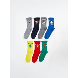 LCW Kids Karışık Desenli Erkek Çocuk Soket Çorap 7li