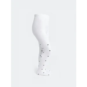 LCW Kids Ekru Desenli Kız Çocuk Havlu Külotlu Çorap