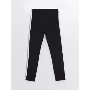LCW Kids Siyah Beli Lastikli Basic Kız Çocuk Tayt