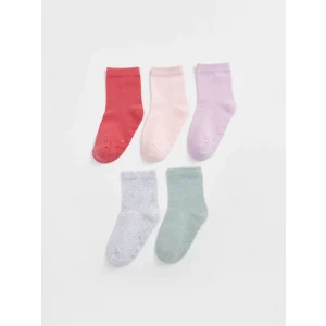 LCW baby Pembe Basic Kız Bebek Soket Çorap 5li