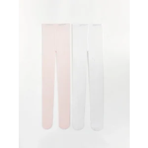 LCW baby Pembe Basic Kız Bebek Külotlu Çorap 2li