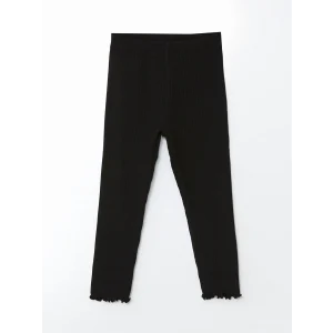 LCW Kids Siyah Beli Lastikli Kız Çocuk Basic Tayt