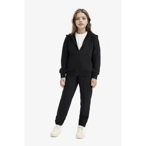 Defacto X9036A6BK81 Siyah Kız Çocuk Beli Lastikli Basic Düz Okul Jogger Eşofman Altı