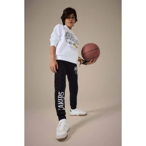 Defacto F4088A8BK81 Siyah Erkek Çocuk NBA Los Angeles Lakers Beli Lastikli Jogger Eşofman Altı