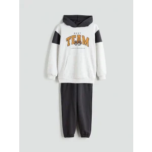 LCW Kids Gri Kapüşonlu Erkek Çocuk Eşofman Takım