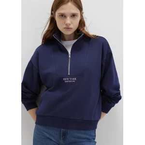 Mavi 1S10501-80729 Yarı Fermuarlı Sırt Baskılı Lacivert Sweatshirt