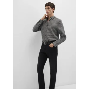Mavi 0211669-90902 Çizgili Antrasit Gömlek