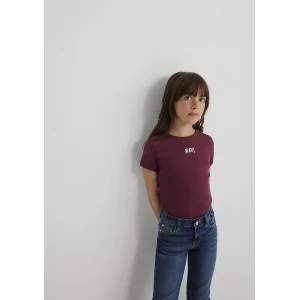 Mavi 7610350-70393 Mavi Logo Baskılı Bordo Tişört