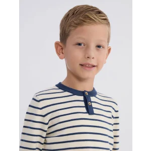 LCW Kids Lacivert Bisiklet Yaka Uzun Kollu Erkek Çocuk Triko Kazak