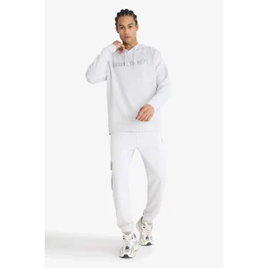 Defacto F8735AXGR519 Gri DeFactoFit NBA Brooklyn Nets Standart Fit Skuba Dalgıç Kumaş Jogger