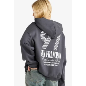 Defacto G0180AXAR104 Antrasit Coool Overshirt Fit Kapüşonlu Baskılı Kalın Sweatshirt