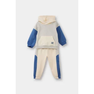 Defacto F9452A5ER134 Ekru Erkek Bebek 2li Takım Kapüşonlu Sweatshirt Eşofman Altı