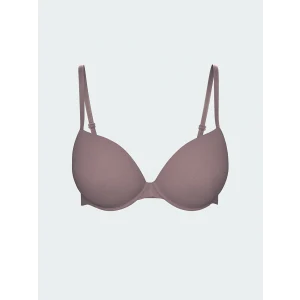 LCW DREAM Lila Balenli Dolgusuz Düz Tişört Sütyen