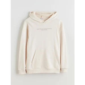 LCW Kids Bej Kapüşonlu Erkek Çocuk Sweatshirt