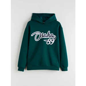 LCW Kids Yeşil Kapüşonlu Erkek Çocuk Sweatshirt