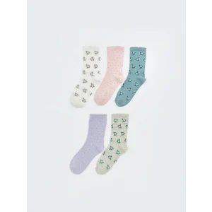 LCW DREAM Ekru Desenli Kadın Soket Çorap 5li