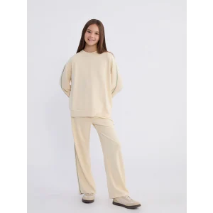 LCW Kids Sarı Bisiklet Yaka Kız Çocuk Eşofman Takım