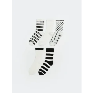 LCW DREAM Ekru Desenli Kadın Soket Çorap 5li