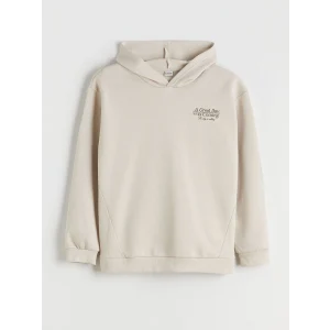 LCW Kids Bej Kapüşonlu Erkek Çocuk Kalın Sweatshirt