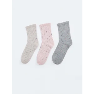 LCW DREAM Bej Desenli Kadın Soket Çorap 3lü