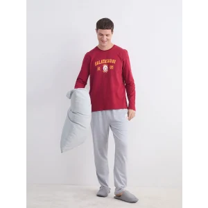 LC WAIKIKI Kırmızı Galatasaray Baskılı Erkek Pijama Takımı