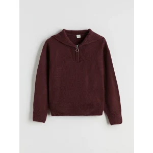 LCW Kids Mürdüm Polo Yaka Kız Çocuk Kazak