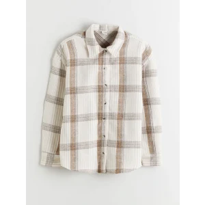 LCW Kids Ekru Ekose Kız Çocuk Gömlek