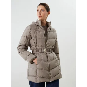 LCWAIKIKI Classic Kahverengi Kapüşonlu Kadın Şişme Mont