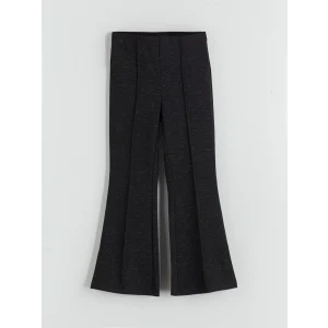 LCW Kids Siyah Beli Lastikli İspanyol Paça Kız Çocuk Tayt